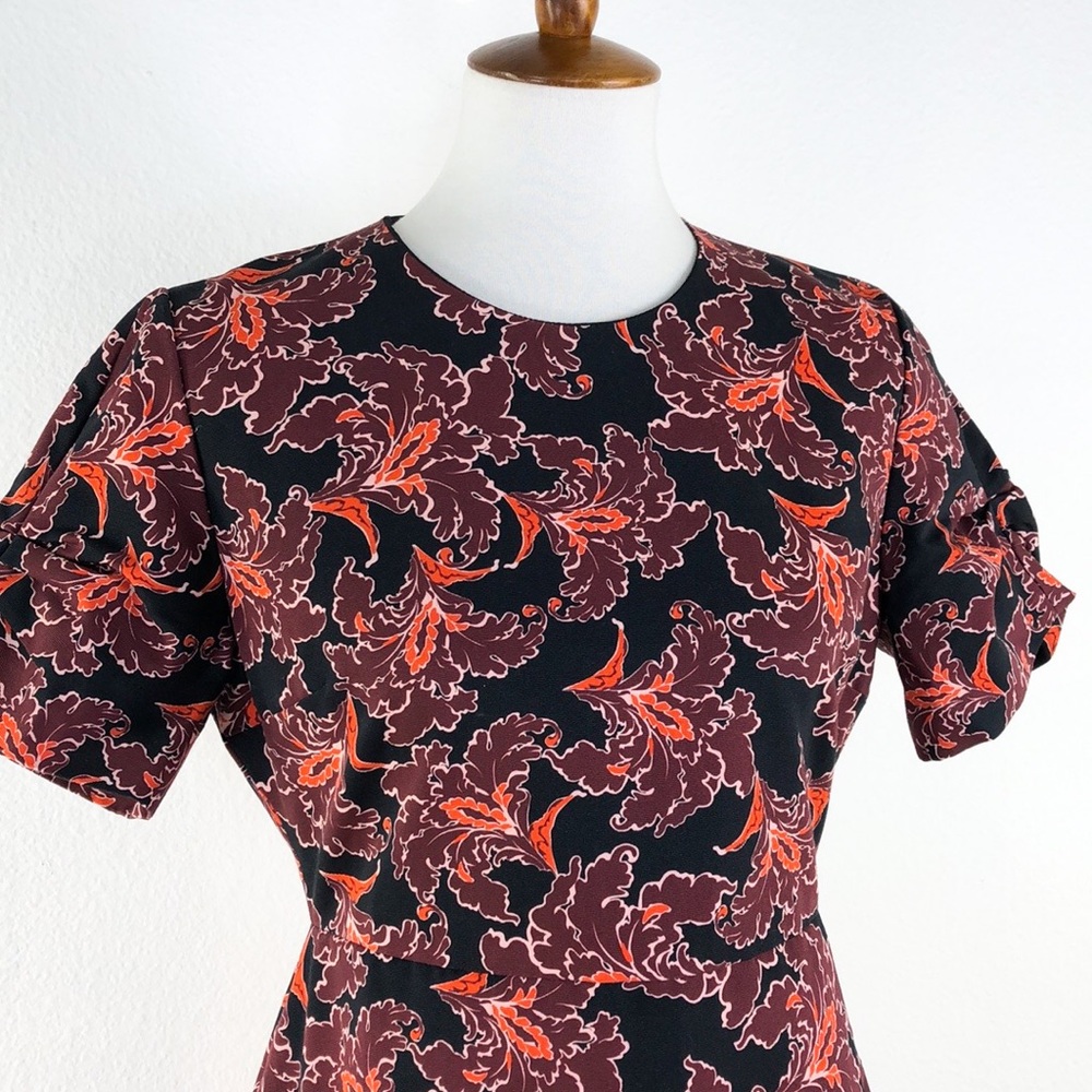 MSGM Black Red Floral Print Sheath Mini Dress sz M | eBay