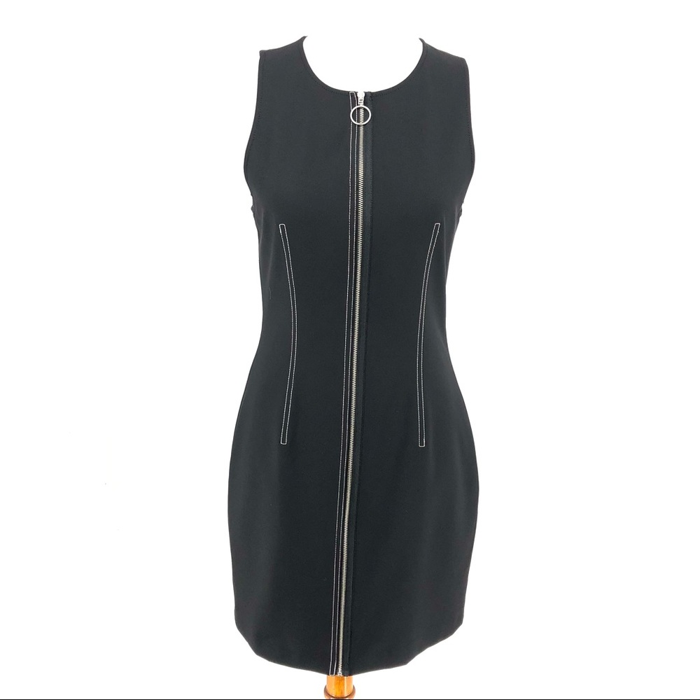 Women's T by Alexander Wang Black Sleeveless Full Zip Tech