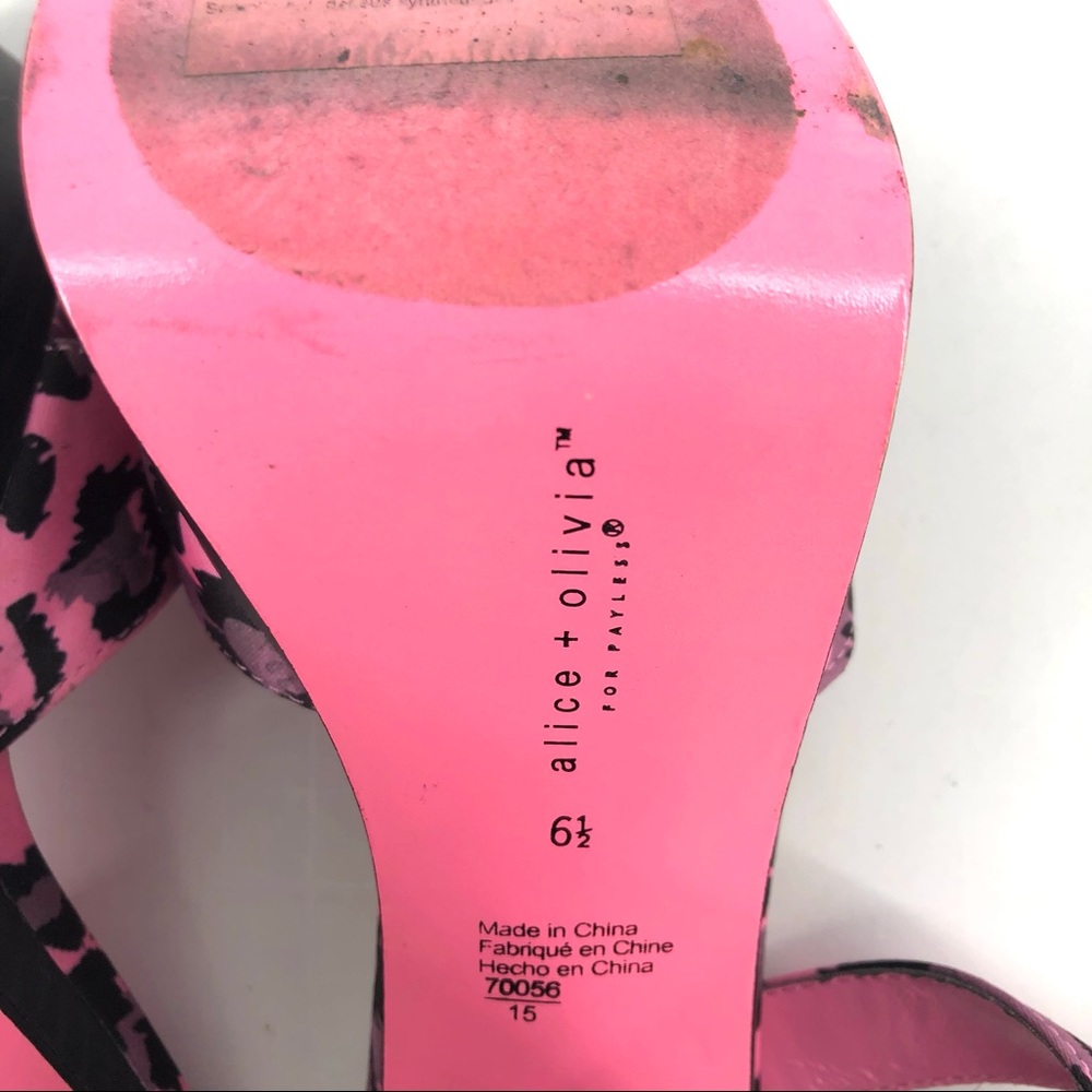 Women's Alice + Olivia for Payless Pink Black Animal Print